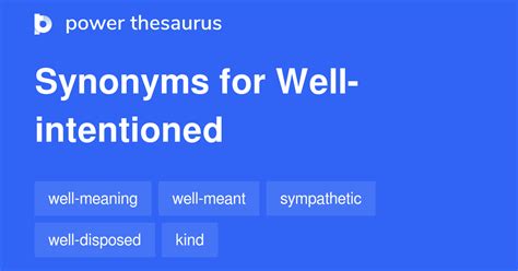 well intentioned synonym